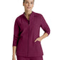 Women's Four-Pocket Zip-Up Venture Warm-Up Scrub Jacket - BOW894 - Wine