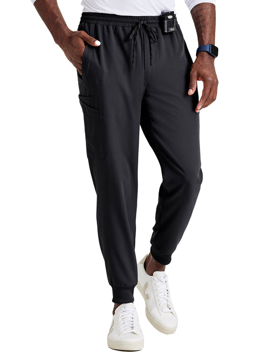 Men's Six-Pocket Zip-Fly Rally Jogger Scrub Pant - BUP602 - Black
