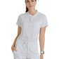 Women's One-Pocket Henley Style Mission Scrub Top - BUT163 - White
