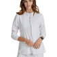 Women's Three-Pocket Zip-Up Team Warm-Up Scrub Jacket - BUW884 - White