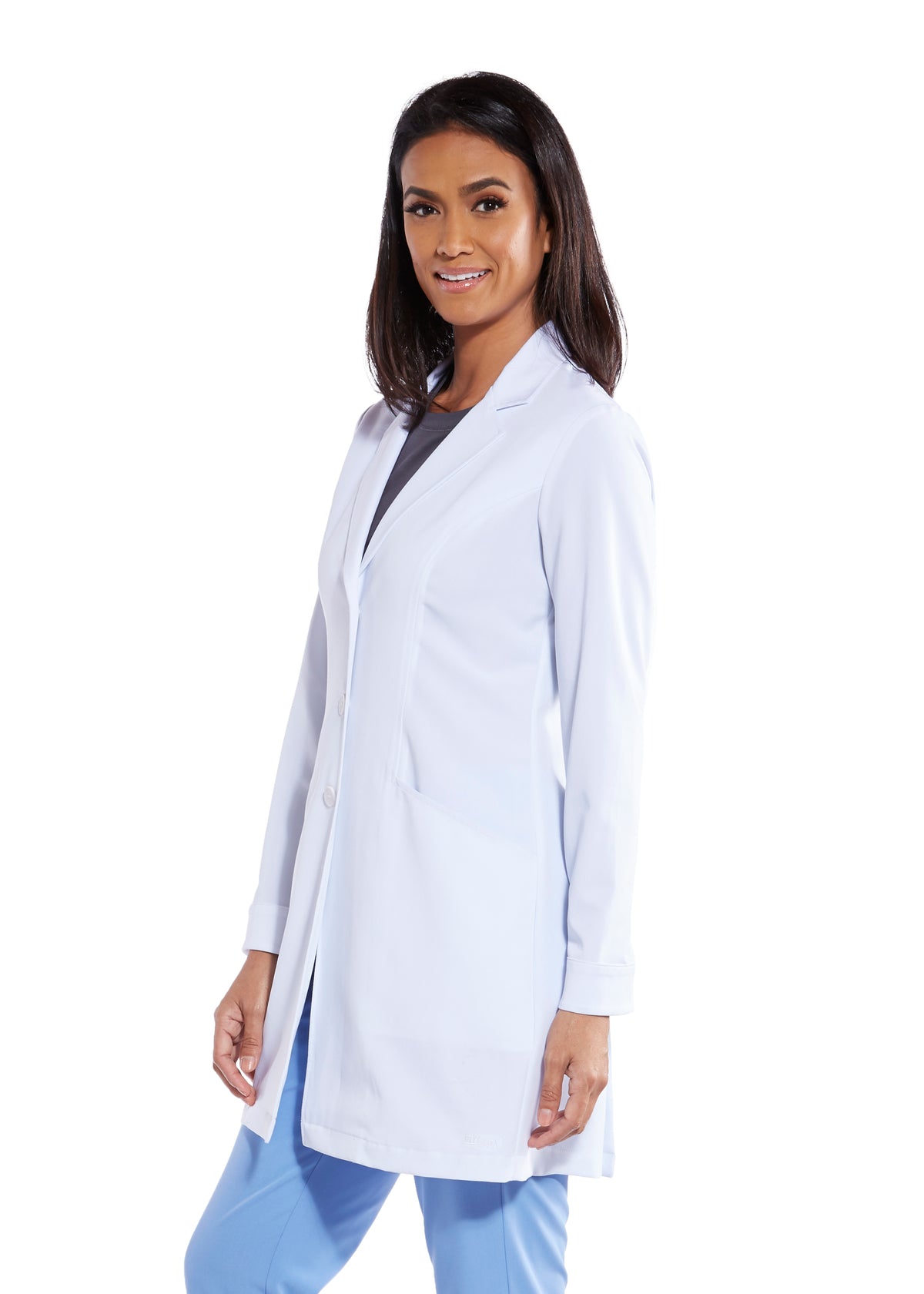 Women's Two-Pocket 34" Mid-Length Eve Lab Coat - GNC001 - White