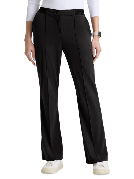 Women's Seven-Pocket Fit & Flare Spring Pant - GRGP740 - Black