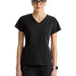 Women's Three-Pocket Spring V-Neck Top - GRGT309 - Black
