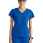 Women's Three-Pocket Spring V-Neck Top - GRGT309 - New Royal