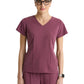 Women's Three-Pocket Spring V-Neck Top - GRGT309 - Dusty Port