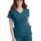 Women's Three-Pocket Spring V-Neck Top - GRGT309 - Bahama