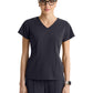 Women's Three-Pocket Spring V-Neck Top - GRGT309 - Steel