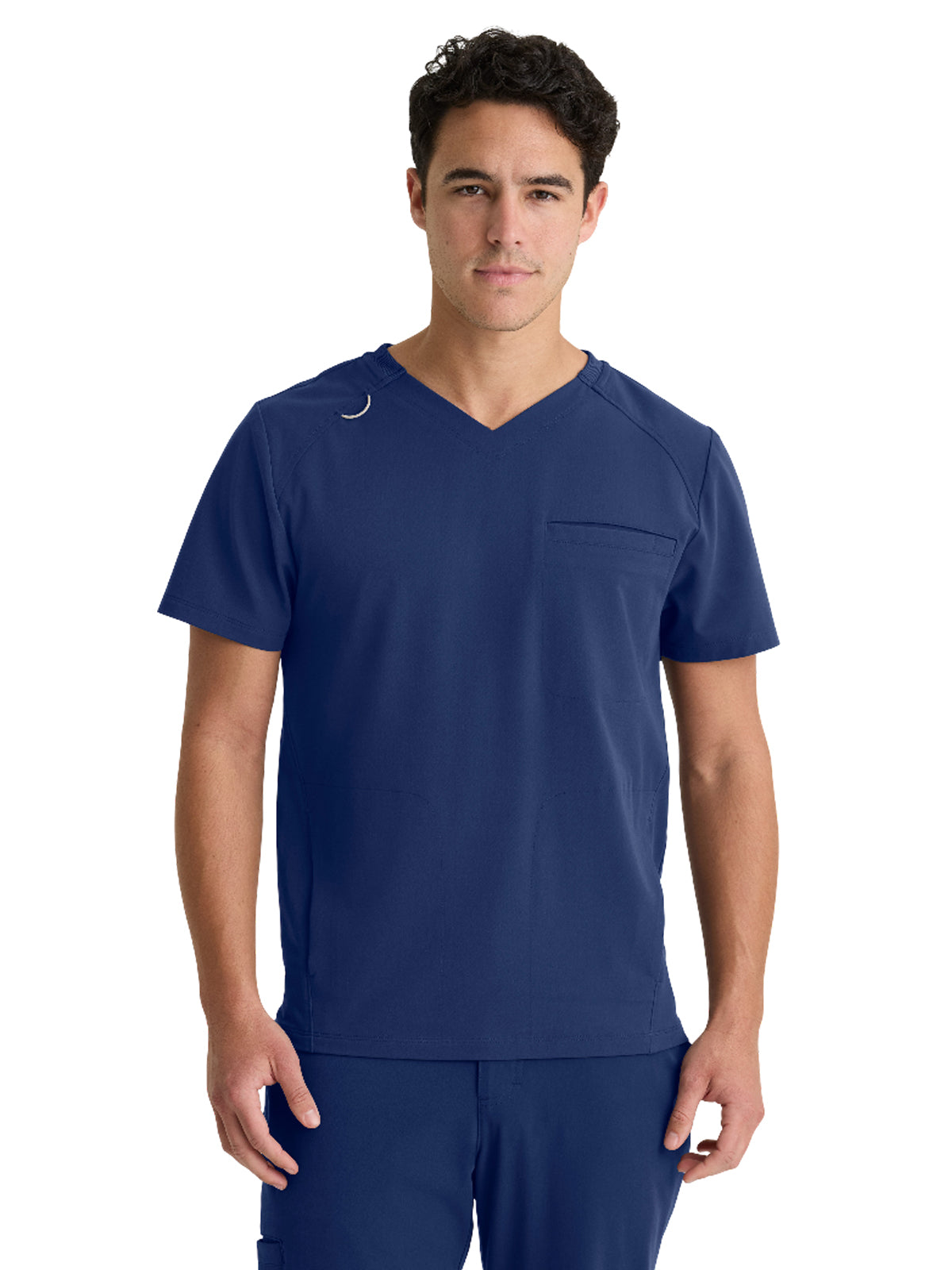 Men's Three-Pocket Phoenix V-Neck Top - GRGT314 - Indigo (Navy)