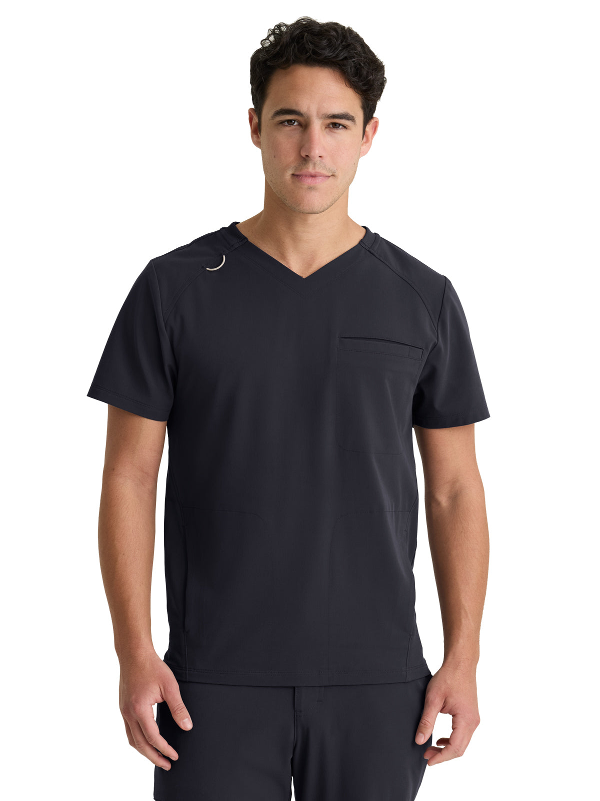 Men's Three-Pocket Phoenix V-Neck Top - GRGT314 - Steel
