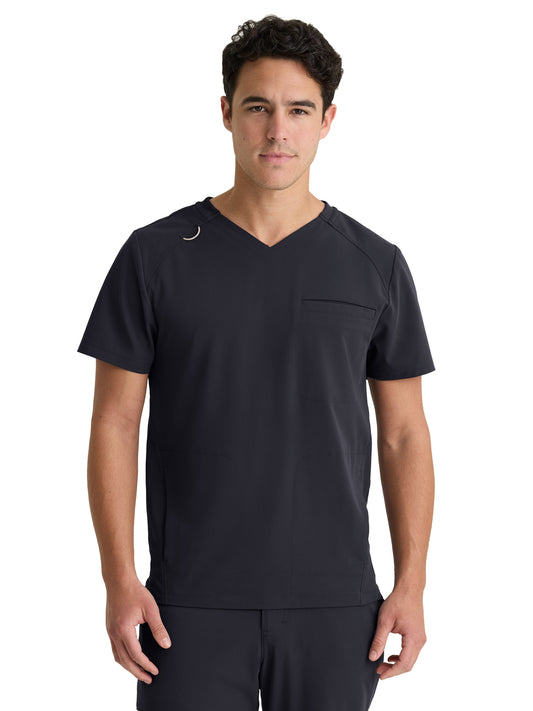 Men's Three-Pocket Phoenix V-Neck Top - GRGT314 - Steel