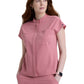 Women's Six-Pocket Aria Full Zip Top - GRGT320 - Rose Mauve