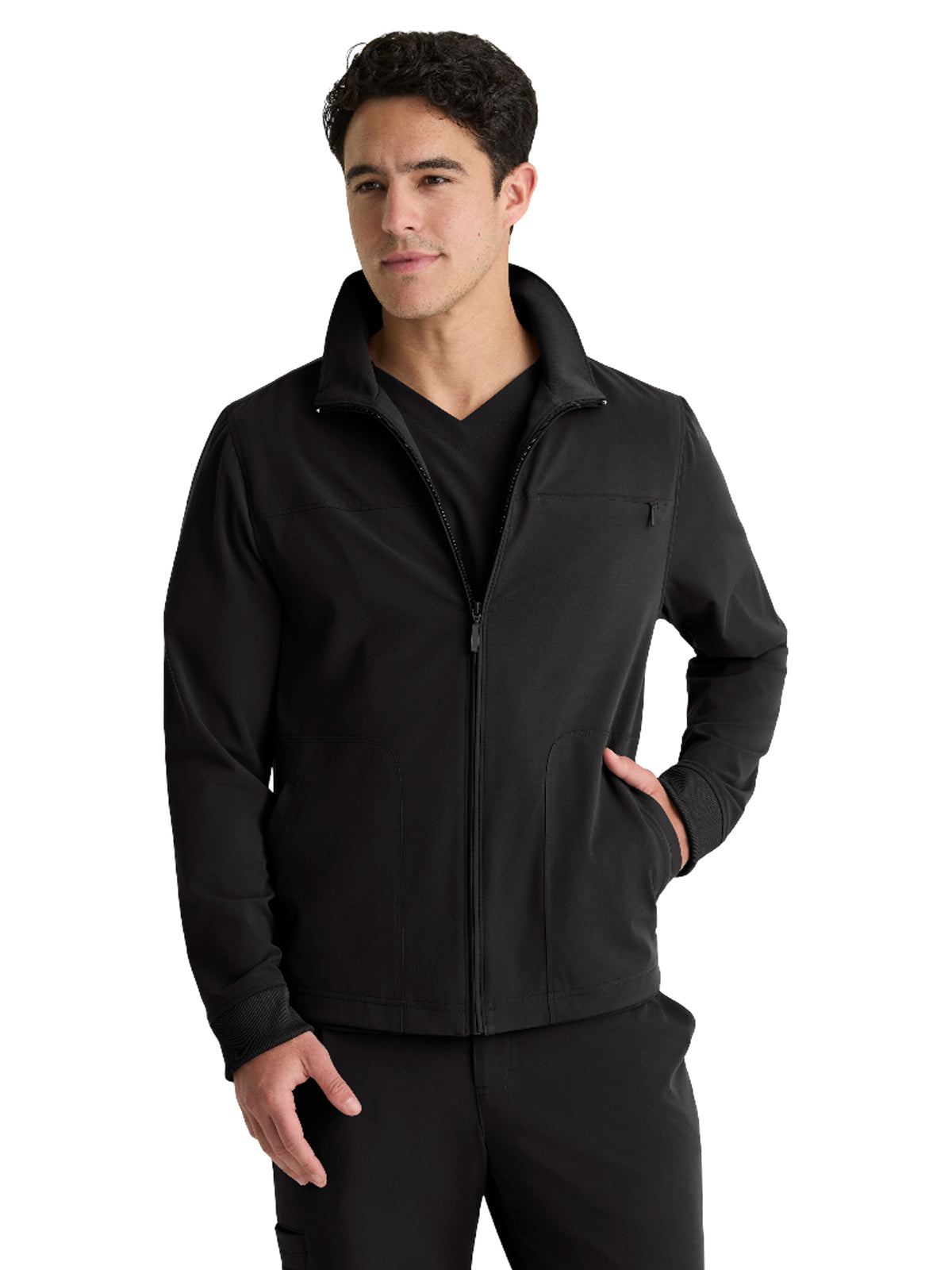 Men's Five-Pocket Phoenix Warm-Up Jacket - GRGW938 - Black