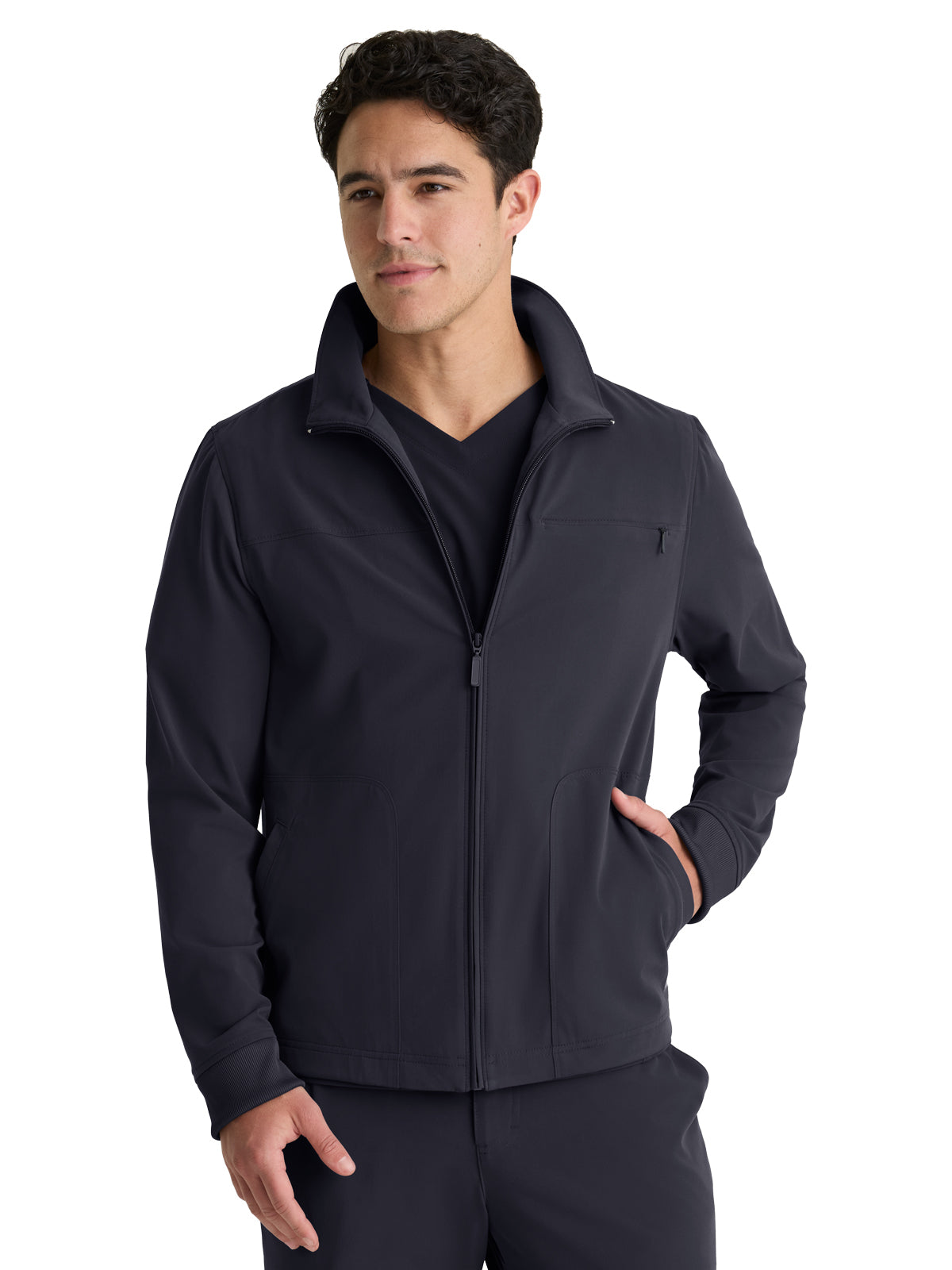 Men's Five-Pocket Phoenix Warm-Up Jacket - GRGW938 - Steel