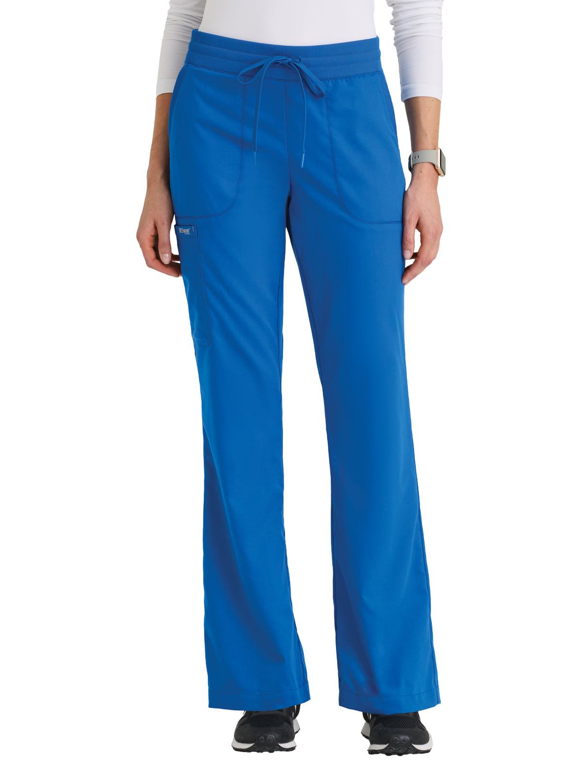 Women's Five Pocket Drawstring Erin Scrub Pant - GRP735 - New Royal