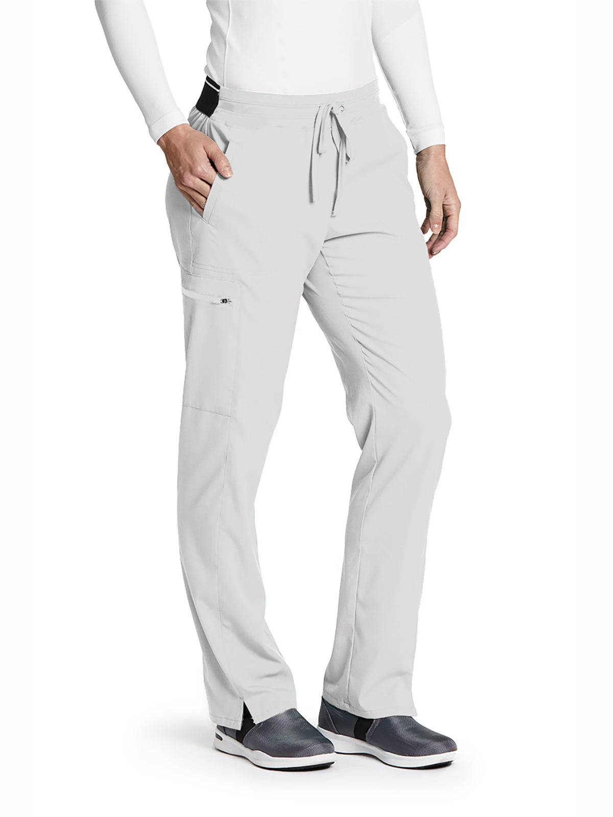 Women's Three-Pocket Kim Scrub Pant - GRSP500 - White