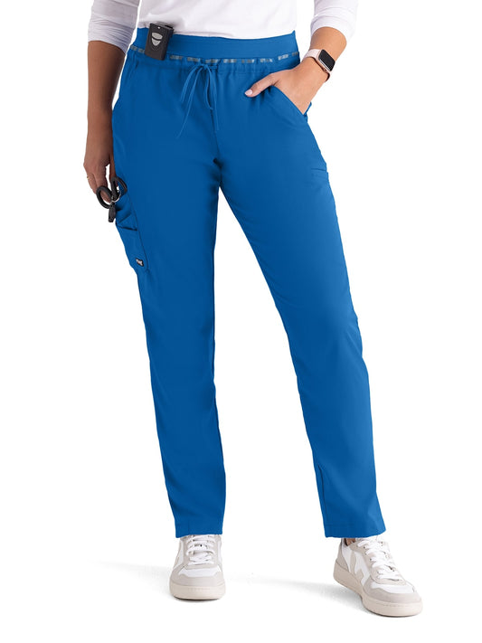 Women's Seven-Pocket Serena Scrub Pant - GRSP526 - New Royal