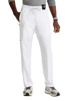 Men's Six-Pocket Straight leg Hudson Scrub Pant - GRSP617 - White