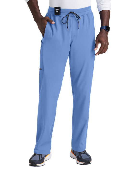 Men's Six-Pocket Straight leg Hudson Scrub Pant - GRSP617 - Ciel Blue