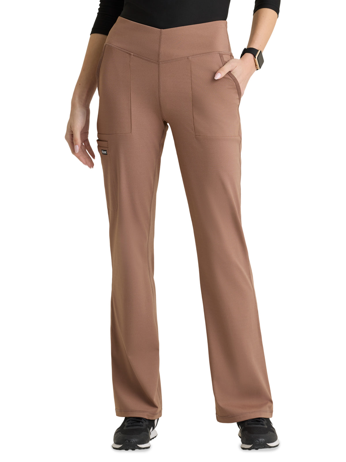 Women's Five-Pocket V-Front Swift Scrub Pant - GRSP684 - Brownstone