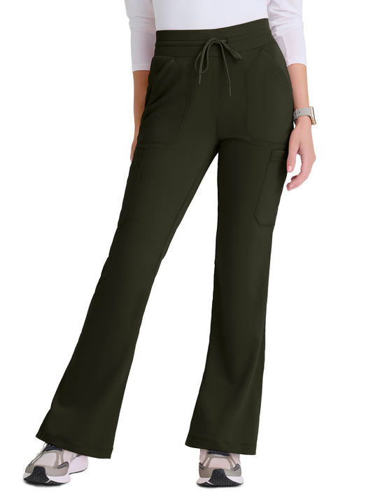 Women's Seven Pocket Drawstring Kristi Scrub Pant - GRSP722 - Olive