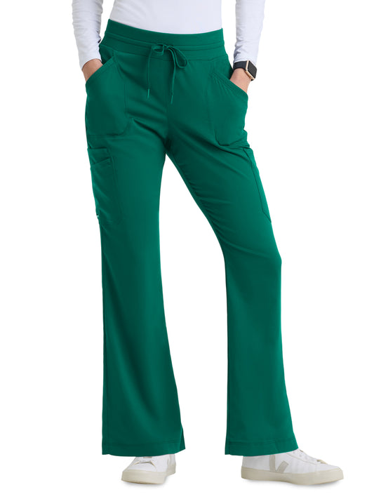 Women's Seven Pocket Drawstring Kristi Scrub Pant - GRSP722 - Hunter Green