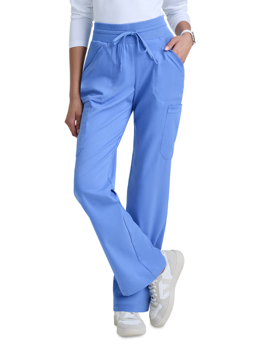 Women's Seven Pocket Drawstring Kristi Scrub Pant - GRSP722 - Ciel Blue