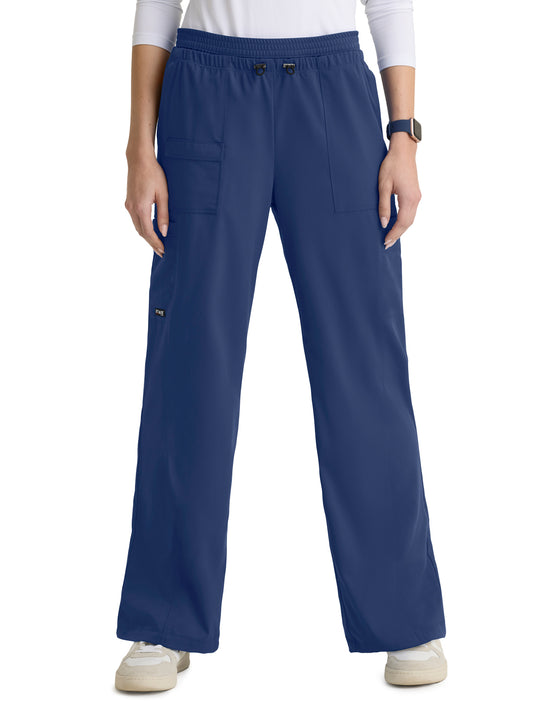Women's Seven-Pocket Jersey Knit Trim Nina Pant - GRSP747 - Indigo