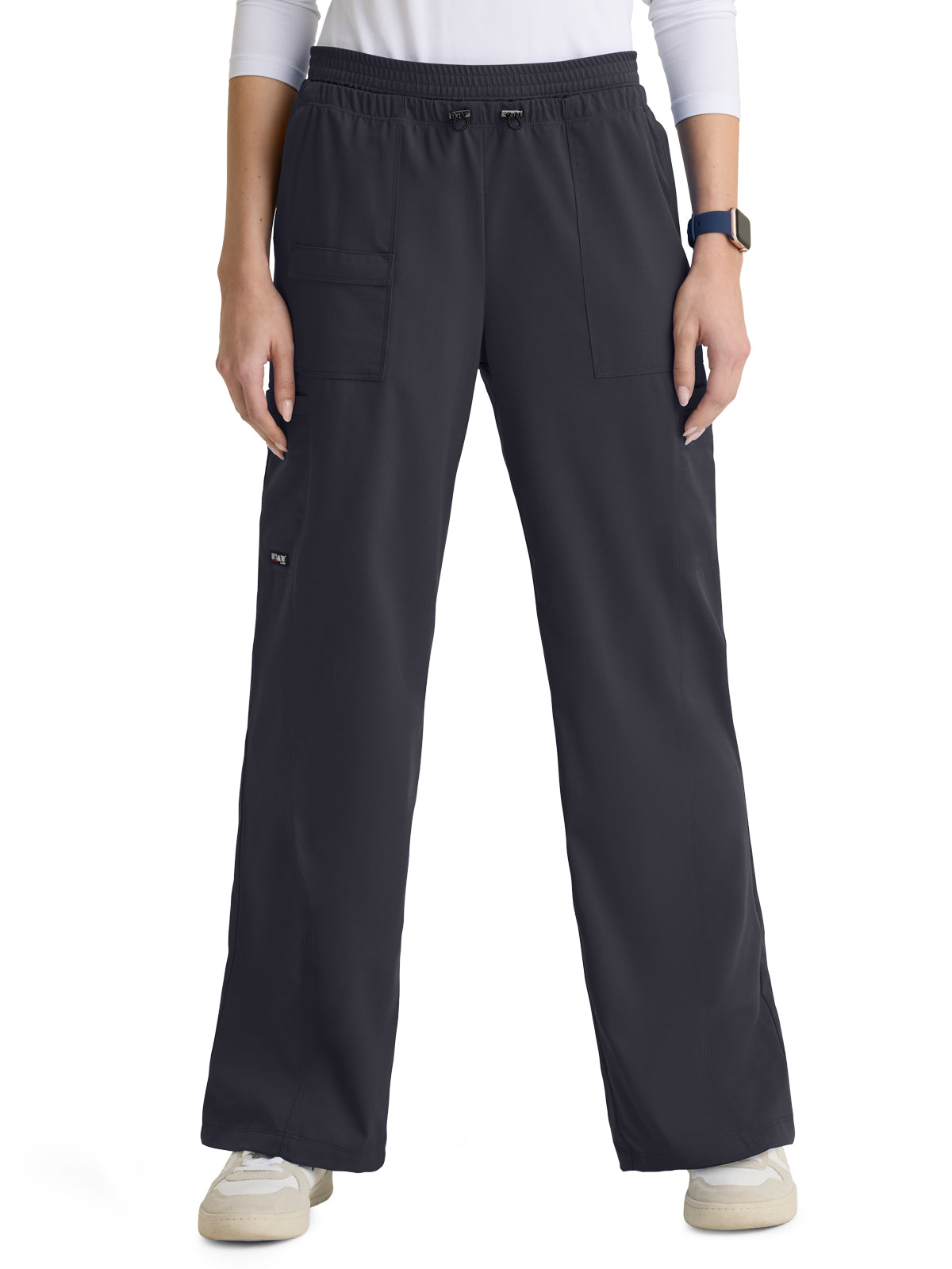 Women's Seven-Pocket Jersey Knit Trim Nina Pant - GRSP747 - Steel