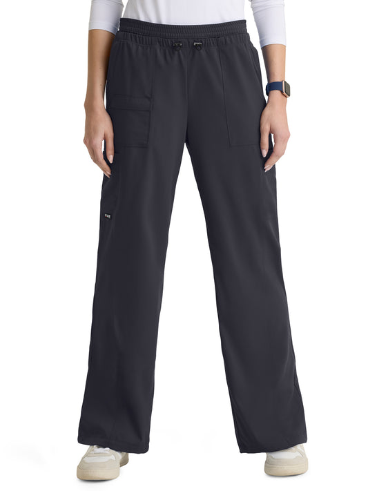 Women's Seven-Pocket Jersey Knit Trim Nina Pant - GRSP747 - Steel