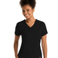 Women's Four-Pocket V-Neck Emma Scrub Top - GRST011 - Black
