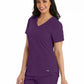 Women's Four-Pocket V-Neck Emma Scrub Top - GRST011 - Eggplant