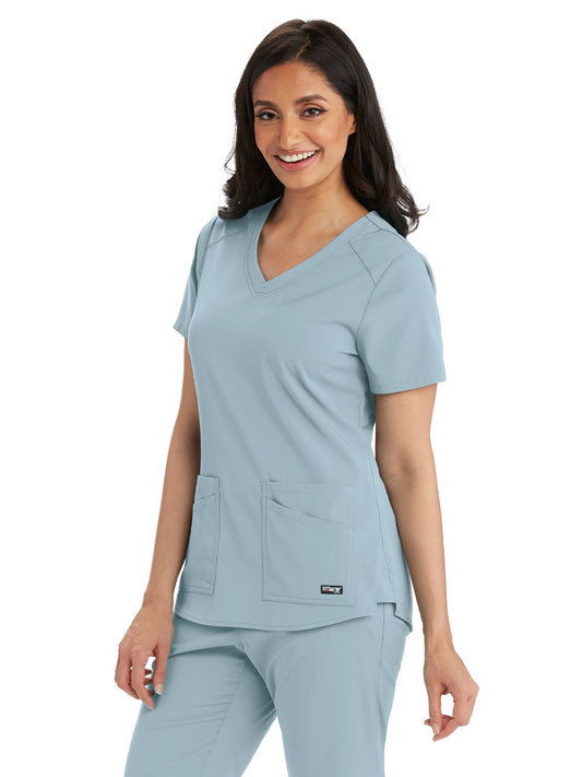 Women's Four-Pocket V-Neck Emma Scrub Top - GRST011 - Moonstruck