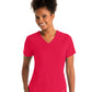 Women's Four-Pocket V-Neck Emma Scrub Top - GRST011 - Scarlet Red