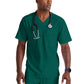 Men's Two-Pocket V-Neck Murphy Scrub Top - GRST079 - Hunter Green