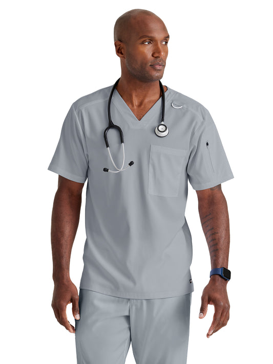 Men's Two-Pocket V-Neck Murphy Scrub Top - GRST079 - Moonstruck