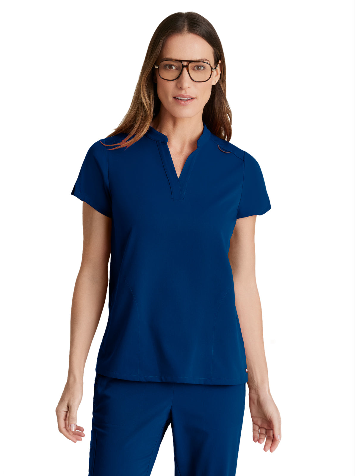 Women's Two-Pocket Avery Scrub Top - GRST230 - Indigo (Navy)