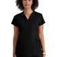 Women's Two-Pocket V-Neck Define Scrub Top - GRST249 - Black