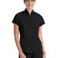Women's Two Pocket Y-Neck Kristi Scrub Top - GRST292 - Black