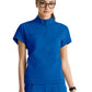 Women's Three-Pocket Crystal Mock Neck Top - GRST319 - New Royal
