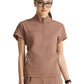 Women's Three-Pocket Crystal Mock Neck Top - GRST319 - Brownstone