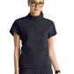 Women's Three-Pocket Crystal Mock Neck Top - GRST319 - Steel