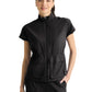 Women's Two-Pocket Nina Mock Neck Top - GRST324 - Black
