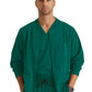 Men's Five-Pocket React Warm-Up Scrub Jacket - GRSW871 - Hunter Green