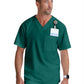 Men's Two-Pocket V-Neck Evan Scrub Top - GRT091 - Hunter Green