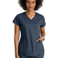 Women's Three-Pocket V-Neck Evelyn Scrub Top - GRT261 - Steel