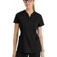 Women's Four Pocket V-Neck Erin Scrub Top - GRT303 - Black