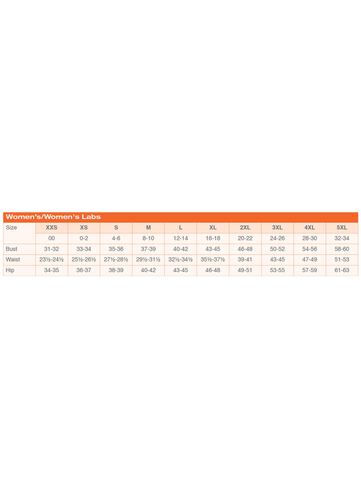 SIZECHART