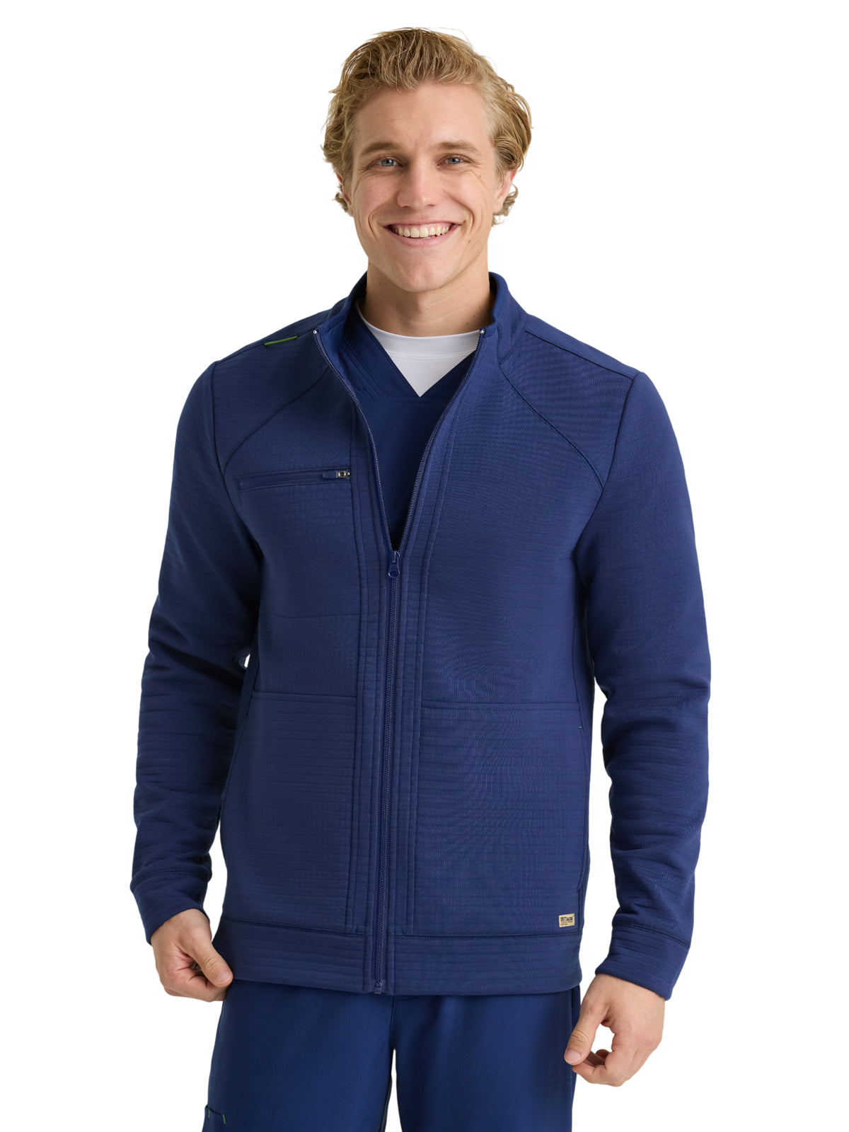 Men's Five-Pocket Waffle Knit Ron Jacket - GSSJ944 - Indigo