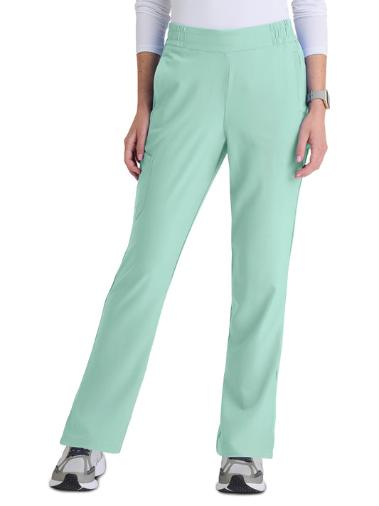 Women's Six-Pocket Tapered Leg Cosmo Scrub Pant - GSSP627 - Soft Melon