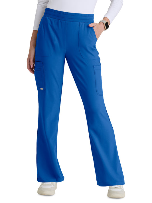 Women's Six Pocket Drawstring Sky Scrub Pant - GSSP729 - New Royal